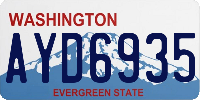 WA license plate AYD6935