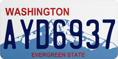 WA license plate AYD6937
