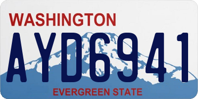 WA license plate AYD6941