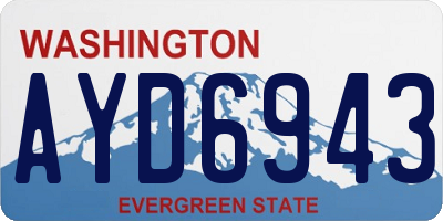 WA license plate AYD6943
