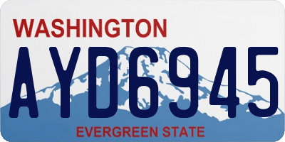 WA license plate AYD6945