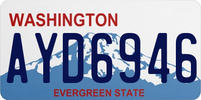 WA license plate AYD6946