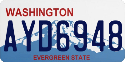 WA license plate AYD6948