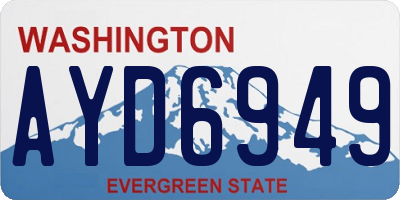 WA license plate AYD6949