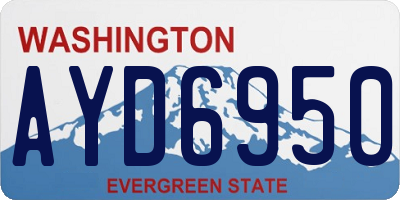 WA license plate AYD6950