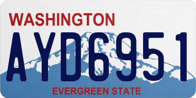WA license plate AYD6951