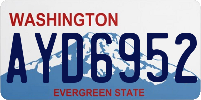 WA license plate AYD6952