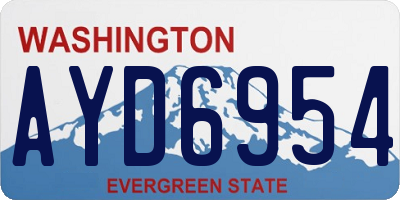 WA license plate AYD6954