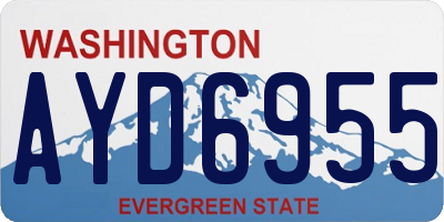 WA license plate AYD6955