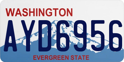 WA license plate AYD6956