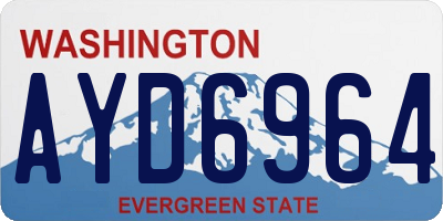 WA license plate AYD6964
