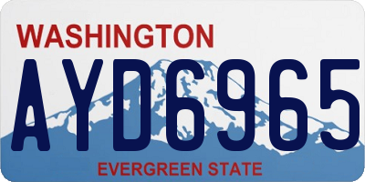 WA license plate AYD6965