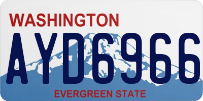 WA license plate AYD6966