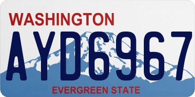 WA license plate AYD6967