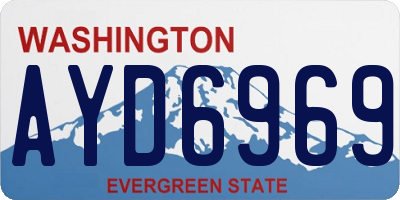 WA license plate AYD6969