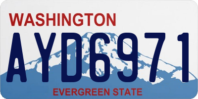 WA license plate AYD6971