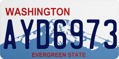 WA license plate AYD6973