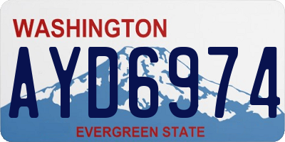 WA license plate AYD6974