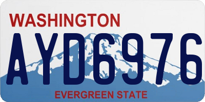 WA license plate AYD6976