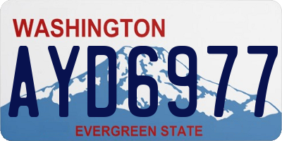 WA license plate AYD6977