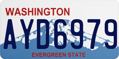 WA license plate AYD6979
