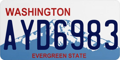 WA license plate AYD6983
