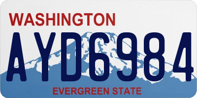 WA license plate AYD6984