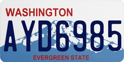 WA license plate AYD6985