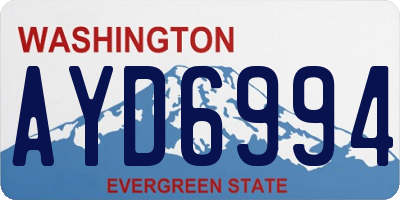 WA license plate AYD6994
