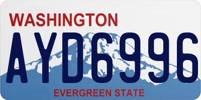 WA license plate AYD6996