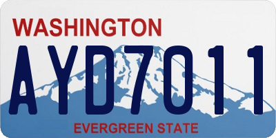 WA license plate AYD7011