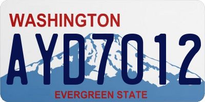 WA license plate AYD7012