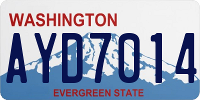 WA license plate AYD7014