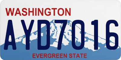 WA license plate AYD7016