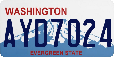 WA license plate AYD7024