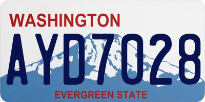 WA license plate AYD7028