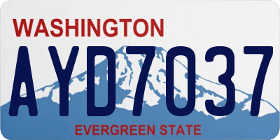 WA license plate AYD7037