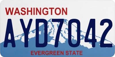 WA license plate AYD7042