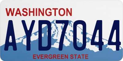 WA license plate AYD7044