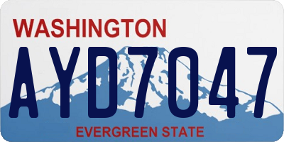 WA license plate AYD7047