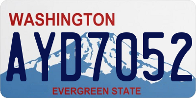 WA license plate AYD7052