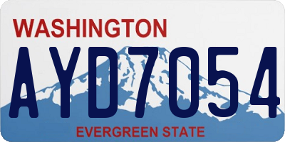 WA license plate AYD7054