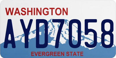 WA license plate AYD7058
