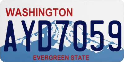 WA license plate AYD7059