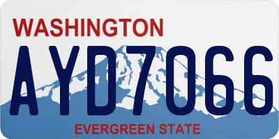 WA license plate AYD7066