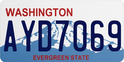 WA license plate AYD7069