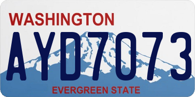 WA license plate AYD7073