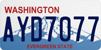 WA license plate AYD7077