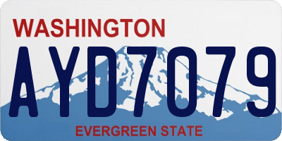 WA license plate AYD7079