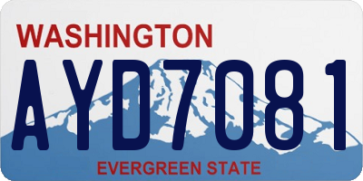 WA license plate AYD7081